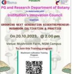 Grooming next generation bioentrepreneur- mushroom cultivation & practice”