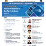 Department of Computer Science (Aided) – 7 Days International Level FDP on “Research Perspectives on New Age Technologies”