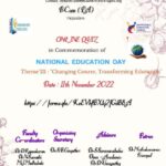 Online quiz in Commemoration of National Education Day