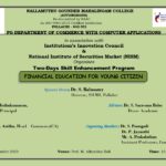 PG Department of Commerce with Computer Applications- Skill Enhancement Program on “Financial Education for young Citizen” 2023