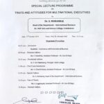 Special Lecture Programme