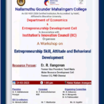 Department of Economics & EDC – Entrepreneurship Skill, Attitude and Behavioral Development
