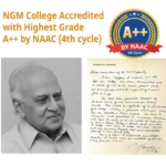 NGM College Accredited with Highest Grade A++ by NAAC (4th cycle)